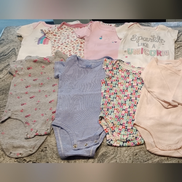 8 girls size 3-6 month onsies and sleeper - Picture 3 of 3